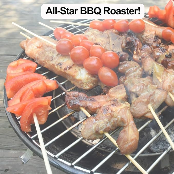 200 PCS Bamboo Marshmallow Roasting Sticks, SMores Skewers for Fire Pit, Extra Long 14 Inch Heavy Duty 4mm Thick Wooden SMores Sticks for Open Fire Pits Roaster Barbecue Hot Dog Camping Kebab Sausage