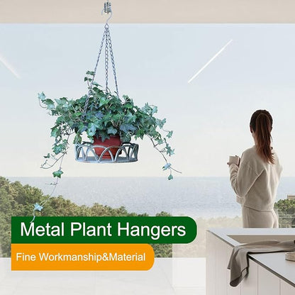 Hanging Planters for Outdoors,Metal Hanging Baskets for Outdoor,Garden, Patio, Deck, Porch Decor