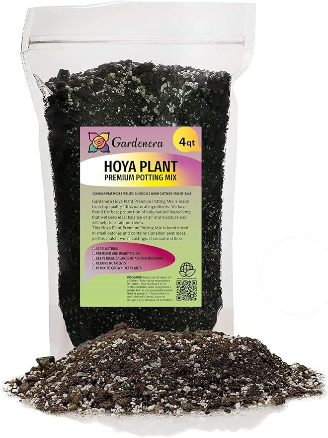 Gardenera Hoya Plant Premium Potting Mix - 4 Quart - Optimal Balance for Thriving Hoyas: Air, Moisture, and Nutrient Retention