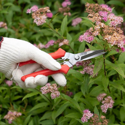 Sanung 910 2 PACK Garden Pruning Shears Multipurpose Flower Stems Branch Fruit Picking Shears Scissors Gardening Hand Pruners with Straight Steel Blades Safety Lock