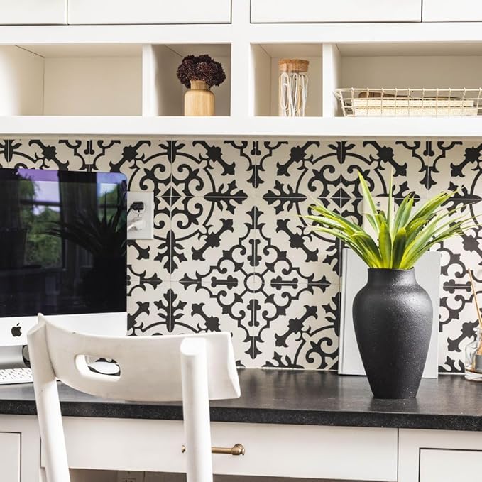 Succulents and Vase Black Textured Ceramic 10.5 Inch with Faux Aloe Plant 19 Inch Vases for Centerpieces Home Decor with Faux Aloevera Leaf Agave Plant in Decorative Vase for Entryway Decor