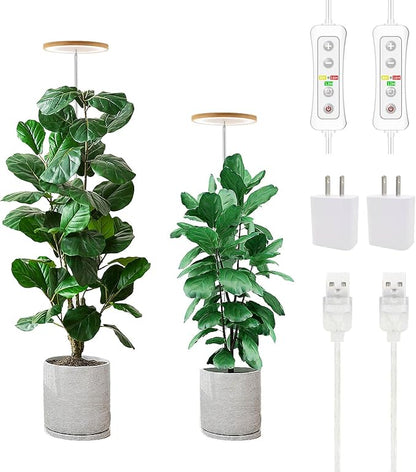yadoker Plant Grow Light, LED Growing Light Full Spectrum for Indoor Plants,Height Adjustable, Automatic Timer, 5V Low Safe Voltage,Idea for Large Plant Light