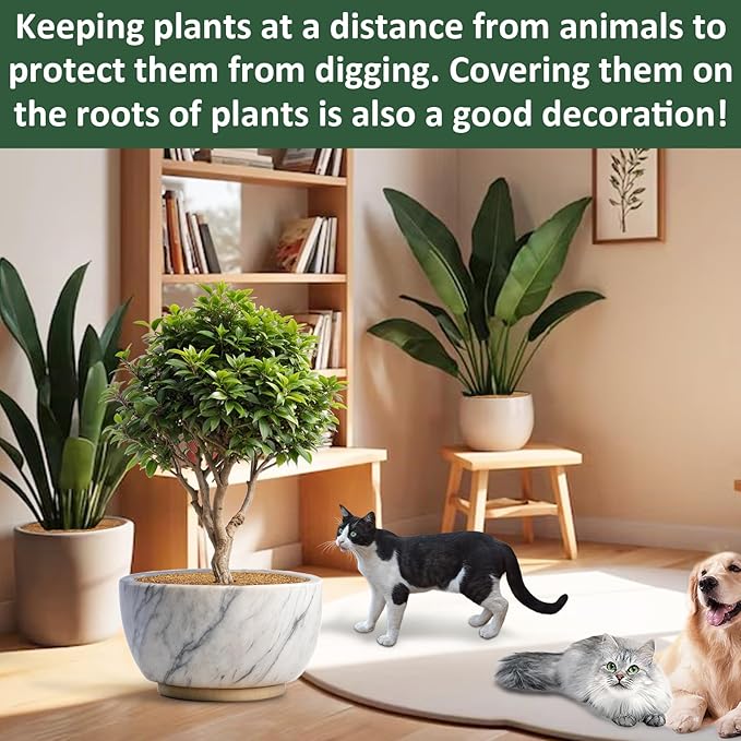 ZeeDix 4 Pack Coconut Fiber Mulch Ring, 18 Inch Coco Coir Tree Ring Mulch Mat, 100% Natural Tree Protector Mat Plant Cover Ring Coconut Coir Discs Tree Mats Mulch Rings for Indoor Outdoor Trees Plants