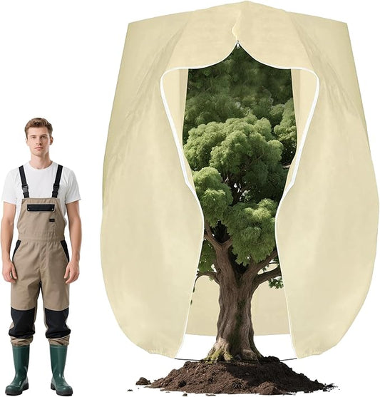 Huge Plant Covers Freeze Protection 95x80 inches 2 Pack,Frost Cloth for Outdoor Plants, 2.5 oz/yd² Thickened Winter Tree Covers with Zipper Drawstring,Frost Blanket from Wind,Pest and Animal.
