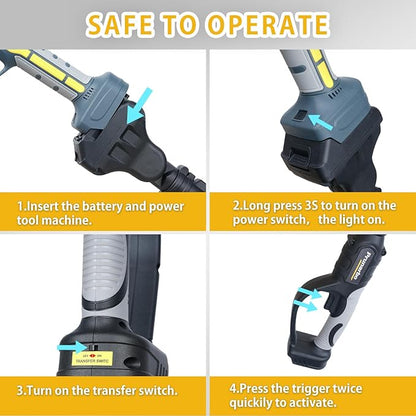 2 In 1 Pole Pruning Shears 2.0 Inch Cutting Diameter Compatible with Makita Battery Secateurs Japanese SK5 Blade 2 * 4000mAh Batteries Electric Pruner Extended To 8.2ft