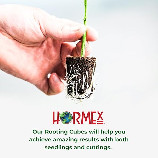 Hormex Rooting Powder #16, Grow Cubes & Shears Combo - Rooting Hormone for Difficult Hardwood Plants, Tree Cuttings | Root Starter Cubes for Cloning Plants | Precision Straight-Blade Shears (50 Plugs)