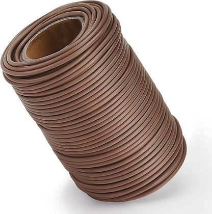 130 Feet Soft Plant Tie Brown Twist Garden Ties for Plants Gardening Home Office Organization TPR Garden Ties Supplies with 2.5mm Diameter