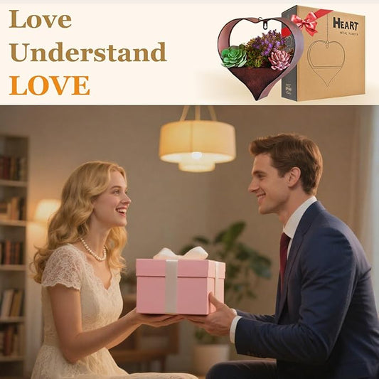 Metal Hanging Planters for Indoor & Outdoor Plants - Heart Shaped Planters for Wall or Window,Garden Patio or Indoor Decor for Women(Cooper)