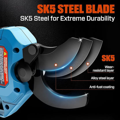 SENIX Cordless Electric Pruning Shears with 2000mAh Battery& Charger, 20V Brushless Motor Pruner, Dual Mode Cutting 1.5" Max for Delicate Flowers & Thick Branches, Gardening, Tree Pruners, Orchard