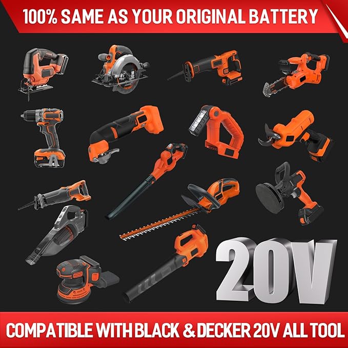 3500mAh LBXR20 Battery for Black and Decker 20V Battery Replacement 20Volt Max Lithium-ion LB20 LBXR20 LBXR2020 20V Lithium-ion Weed Eater Trimmer Cordless Tool Battery 2Pack Just for Black and Decker