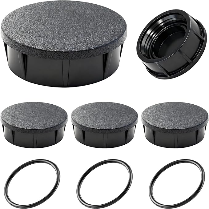 4-Pack Sprinkler Head Caps Compatible with Rain Bird 1800 Series Sprinklers, Replacement for 1800XC Model, UV-Resistant ABS and Nitrile Rubber O-Ring