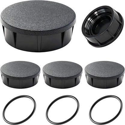 4-Pack Sprinkler Head Caps Compatible with Rain Bird 1800 Series Sprinklers, Replacement for 1800XC Model, UV-Resistant ABS and Nitrile Rubber O-Ring