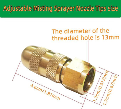 2Pcs High Pressure Misting Nozzle,Adjustable Spray Nozzle Tips for Backpack Sprayers,Farm Irrigation and Garden Irrigation Nozzle Replacement Kit