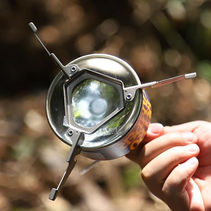 Fire-Maple ASH Gas Canister Stand - Lightweight Titanium Stabilizer for Camping Stove, Outdoor Cooking, Universal Fit, Portable & Compact