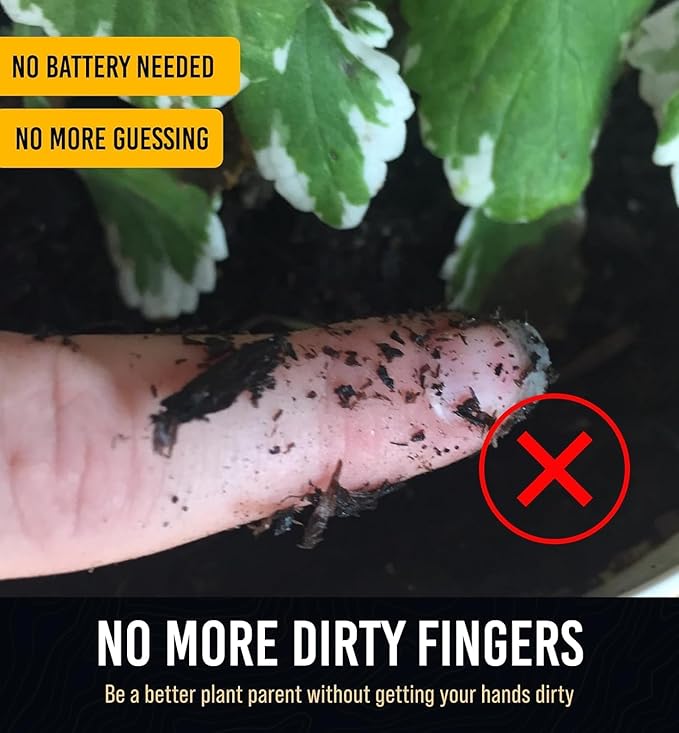 GROWIT Soil Water Monitor for Plants - Soil Moisture Meter | Hydrometer for Plants | Plant Moisture Meter Houseplants | Water Tester for Plants | Farming Indoor and Outdoor Plants-Purple