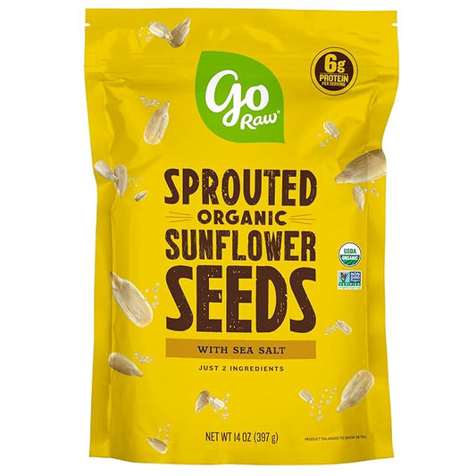 Go Raw Organic Sprouted Sunflower Seeds, 14 oz, Sea Salted, Keto, Kosher, Superfood