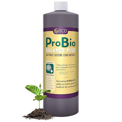 SCD Probiotics ProBio Balance Plus - Make 20X More Soil Conditioner - Super Concentrate Of Effective Beneficial Microorganisms + PNSB Phototrophs - OMRI Listed for Organic Farm Lawn & Garden (1 Liter)