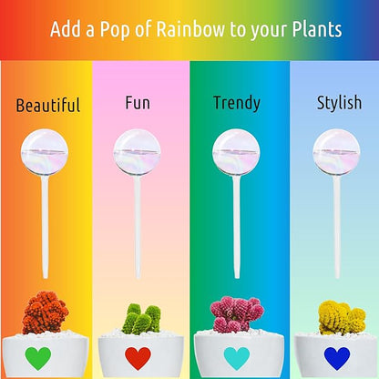 LGL Plant Watering Globes - Automatic Self Watering Globes. Decorative Self Watering Planter Inserts. Self Watering Spikes to Support Plant Health. 6 Pack x 200ml