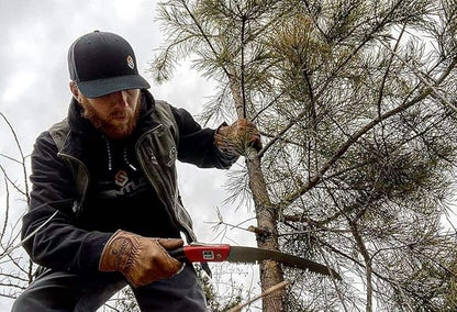 EZ KUT WOW Folding Saw 10” – Heavy-Duty Hand Saw for Tree Trimming, Pruning & Wood Cutting – Compact Foldable Design for Camping, Hunting & Survival – Razor Sharp SK4 Steel Blade