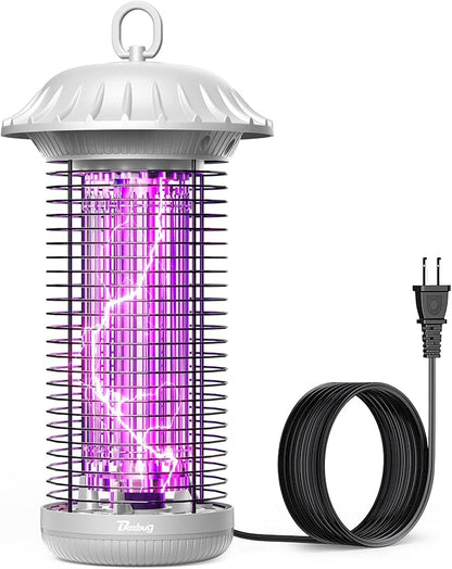 Buzbug LED Bug Zapper Indoor Outdoor, Up to 50,000 Hrs Lifespan Lamps, 6.5ft Power Cord, High-Voltage, Mosquito Zapper, Fly Trap Mosquito Trap, Fly Killer Fly Zapper -MO008C (White)