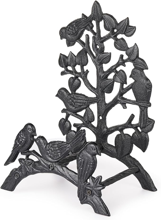 Sungmor Heavy Duty Cast Iron Garden Hose Holder - Wall Mounted Water Hanger - Retro Style Decorative Rack Reel - 50FT 75FT 100FT Bulter Storage - Indoor Outdoor Metal Stand