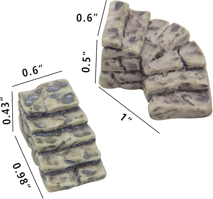 Miniature Fairy Garden Decoration Accessories Garden Sculptures Statues,Resin Plastic Simulation Decoration Step Yard Decor for Outside Gnomes Outdoor Decor for Patio