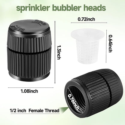 10 Pack Sprinkler Bubbler Heads Adjustable Water Flow Mushroom Irrigation Bubbler Head for 1/2 inch Male Thread,Drip Irrigation Spray Emitters Heads for Tree,Shrubs,Garden Watering System