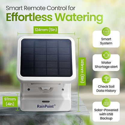 BALDR Automatic Solar Plant Watering System - WiFi Solar Drip System & App-Controlled Water Pump with Timer - Indoor Solar Power Irrigation System Smart Scheduling for House Plants While You are Away