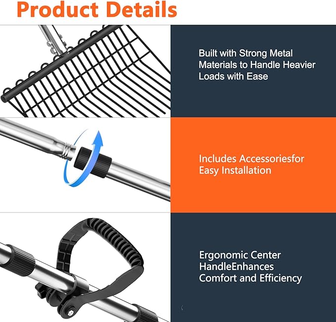 Pitch Forks for Garden with 18 Tines, 53" Non-Slip Adjustable Steel Handle, Durable Broadfork for Turning Mulch and Hay, Gardening Pitchfork with Universal Extension Handle Attachment For Licorice