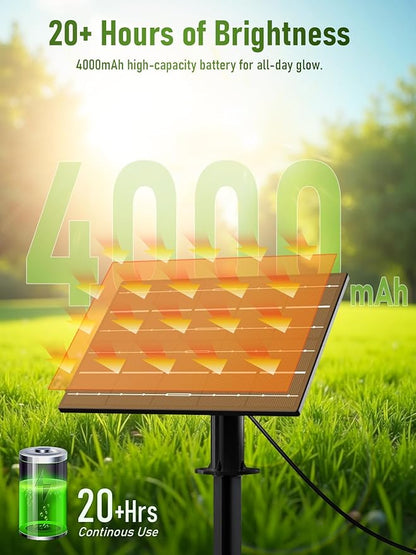 luckystyle 100FT Solar String Lights Outdoor Waterproof 2200K with Remote & USB Charging, 36+2 LED Shatterproof Bulbs, Dimmable & Timable, 3 Light Modes, Long Last for Garden,Patio, Backyard, Camping