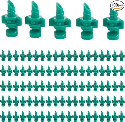 100PCS 180 Degree Misting Nozzle Irrigation, Sprinklers Sprayer for Garden Irrigation System, Micro Sprayer Refraction Automizing Drippers
