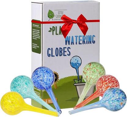 LGL Plant Watering Globes - Automatic Self Watering Globes. Decorative Self Watering Planter Inserts. Self Watering Spikes to Support Plant Health. 6 Pack x 100ml