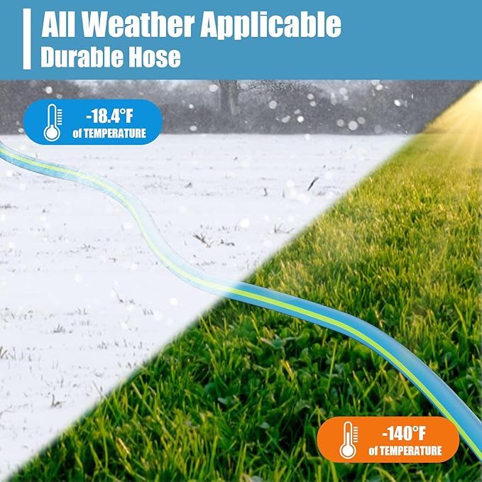 Flexible Short Garden Hose 5/8” 10FT: Hybrid Rubber Portable Length Hose - Lightweight Water Hose with Male to Female Fittings - Tangle-Free Hose for Cleaning Park, Car Wash, Outdoor, Watering