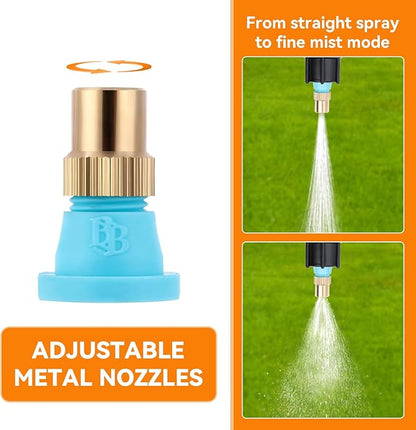 6-Nozzle Poly Boom Wand with 3/8" Brass Fitting, 7.5 Ft. ATV sprayer Boom, Wide-Coverage Agricultural & Lawn Spray Attachment for Tractors/UTVs (Fiberglass Wand)