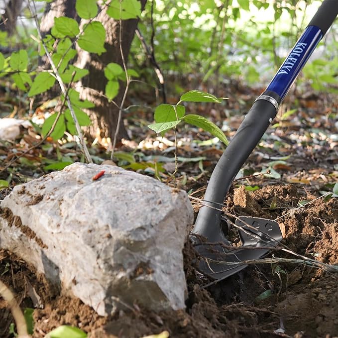 Shovel,Shovels for Digging Heavy Duty with Fiberglass Handle,Spade Shovel for Gardening Trenching Planting Transferring,57 inches,Blue