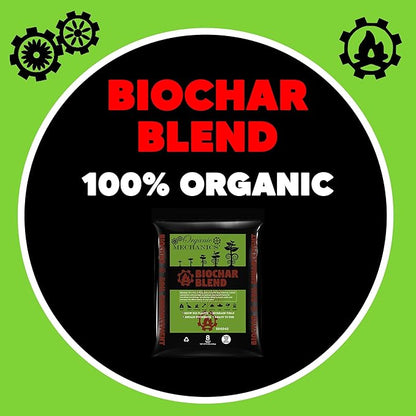 Organic Mechanics Biochar Blend Soil Amendment, 8 qt – Lifetime Amendment with Biochar, Compost, Worm Castings & Micronutrients for Bigger Plants, Higher Yields, and Healthier Soil