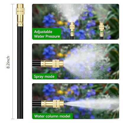 80Ft Drip Irrigation System for Garden – 360° Bendable Automatic Watering Kit with 18 Adjustable Nozzles, Misting Hose for Greenhouse, Lawn, Yard & Plants (80 FT)