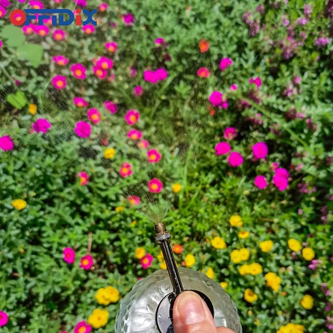 OFFIDIX Plant Mister, 300ML Vintage Glass Spray Bottle with Plastic Top Pump, Small Decorative Spritzer Watering Can for Indoor Outdoor House Plants (Transparent)