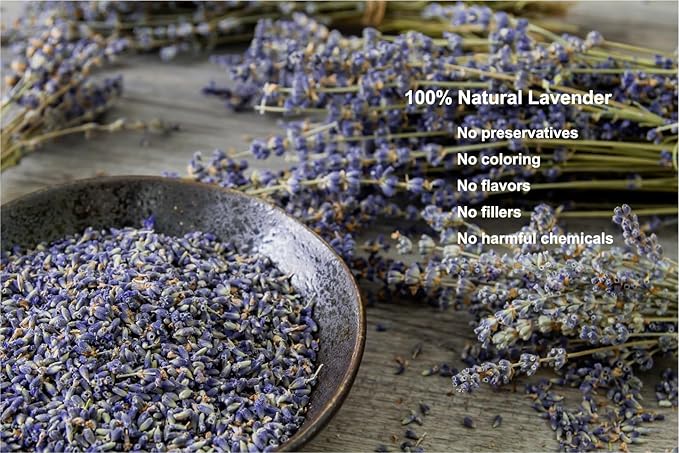 OneDove 2 Pounds Lavender Buds Dried Flowers,100% Natural Dried Lavender Buds, Ultra Blue Grade (2 Pounds)