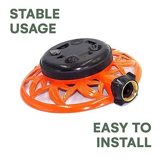 Garden Sprinklers, Small Yard Water Sprinkler, Heavy Duty with Metal Base, Outdoor, Circular Lawn Sprinkler Kit