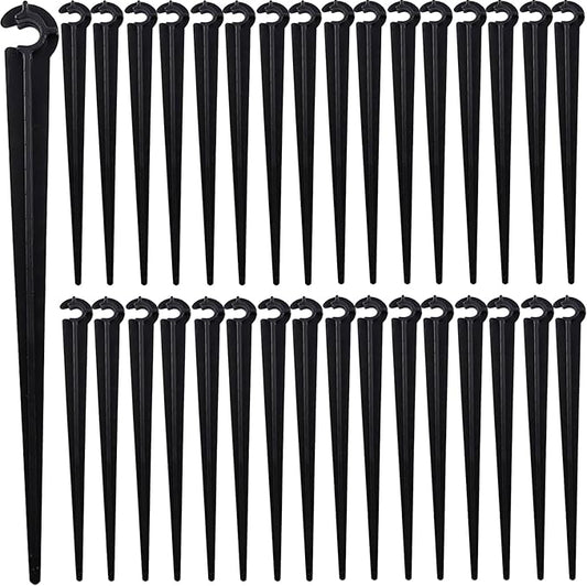RONYOUNG 202PCS Irrigation Drip Support Stakes 1/4 Inch Tubing Hose Holder