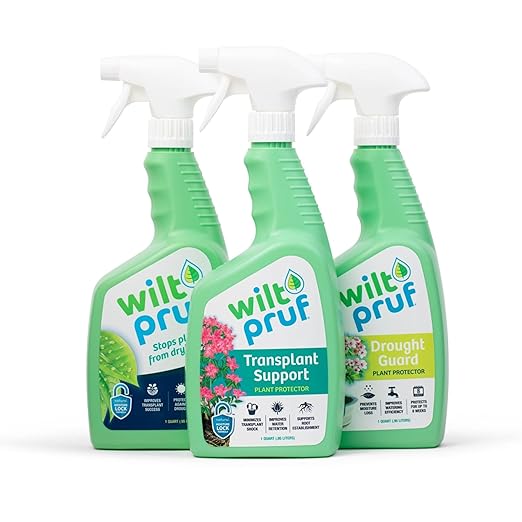 Wilt-Pruf® Transplant Support Spray | Reduces Transplant Shock and Moisture Loss | Organic Plant Protector (32 oz)