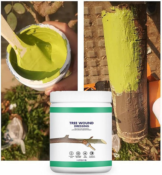Tree Wound Sealer, Tree Pruning Sealer, Tree Grafting Supplies, Tree Wound Sealer Healing Paste, Bonsai Cut Paste, Pruning Sealer And Tree Wound Dressing for Trees, Shrubs, Roses (1Pcs*100g +1*Brush)