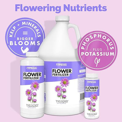TPS NUTRIENTS Flower Fertilizer, Flowering Plant PK Bloom Booster, Liquid Plant Food 8 oz (250mL)
