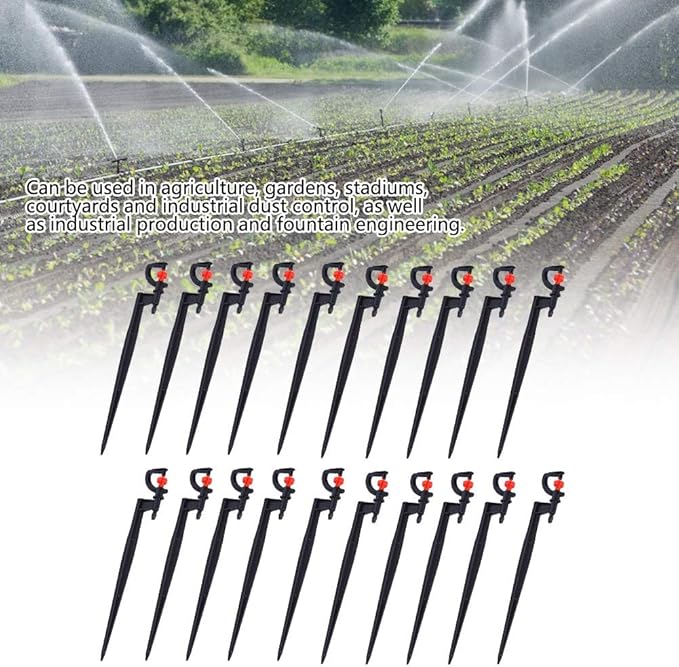 Milltrip 20pcs G Type 360 Degree Drip Irrigation Sprinkler Heads Adjustable Irrigation Drippers Sprinklers Garden Irrigation System Accessory for Garden Lawn Watering System
