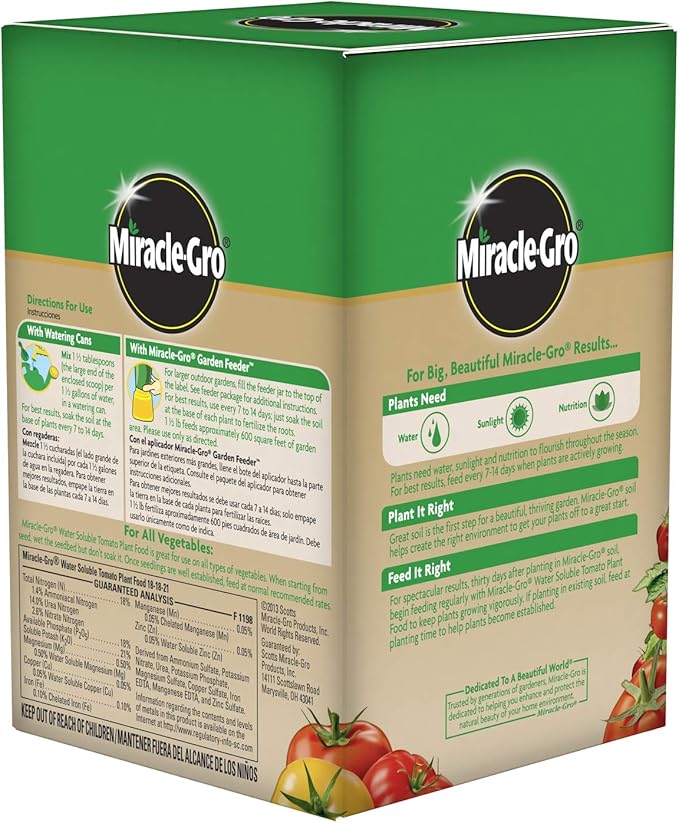 Miracle-Gro 2000422 Tomato Plant Food Tomato Fertilizer (6 Pack), 1.5 lb