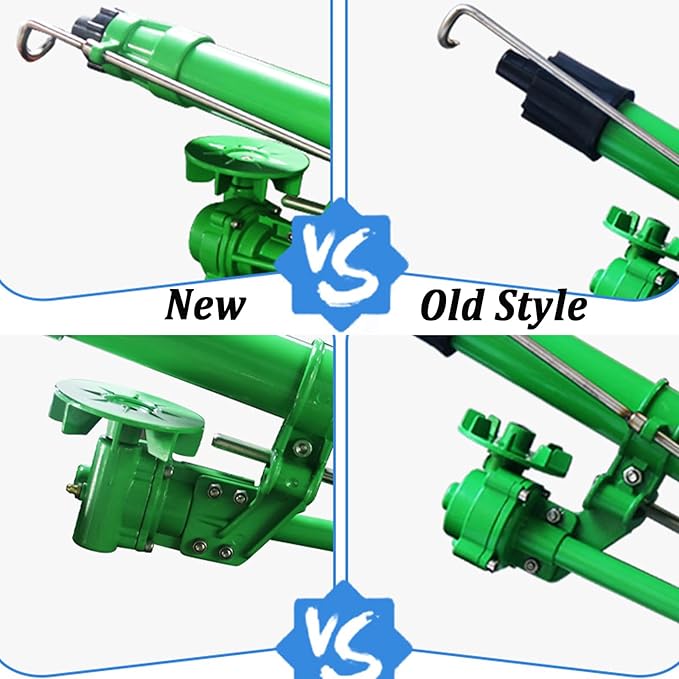 Farm Irrigation Sprinklers, 2" Impact Sprinkler with Pressure Gauge, 360° Large-Area Watering Spray, Flange Connection, for Farmland, Farm Irrigation, Industrial Dust Removal