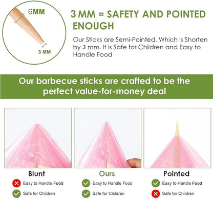 240 PCS Bamboo Marshmallow Roasting Sticks, SMores Skewers, Extra Long 25 Inch Heavy Duty 6mm Thick Wooden SMores Sticks for Open Fire Pits Roaster Barbecue Hot Dog Camping Kebab Sausage Plant Support