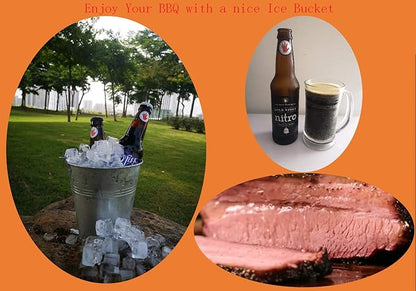 Firsgrill Drip Grease Bucket & 15-Pack Liners for Traeger 20/22/34, Pit Boss, etc Pellets Smoke (Silver 15)