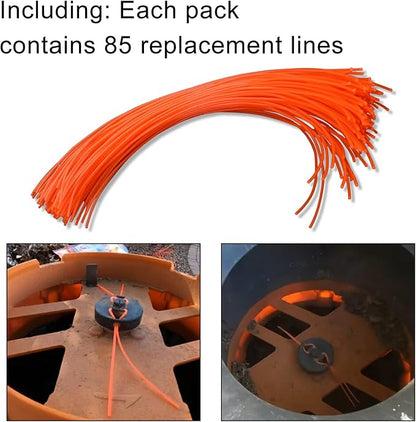Braveboy 85 Pack WA0050 Flex-A-Line 13", Replacement Line Compatible with W-orx WG430 Electric Leaf Mulcher 50018961 for Wo-rx Leaf Mulcher Replacement Line - WG430 Leaf Mulcher Replacement Line